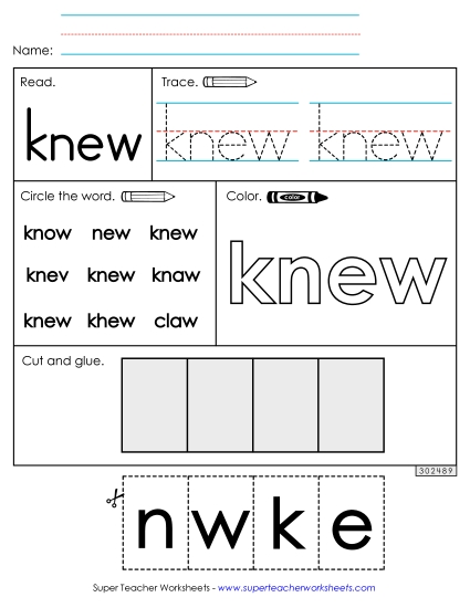 Worksheet 2: Knew