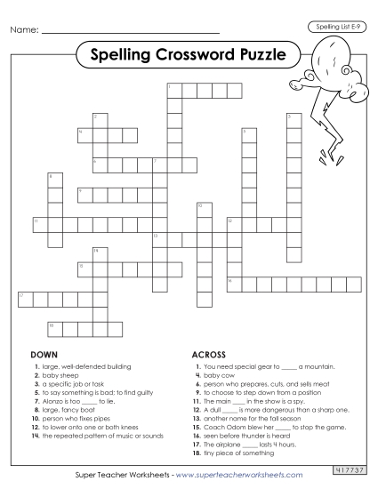 Crossword (E-9)