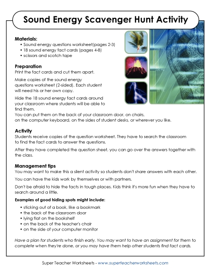 Sound Energy Scavenger Hunt
