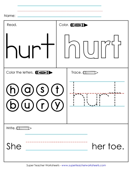 Worksheet 1: Hurt