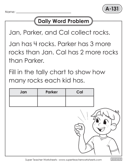 Daily Word Problems <br>A-131 through A-135