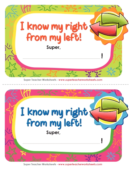 I Know My Right from My Left! Award