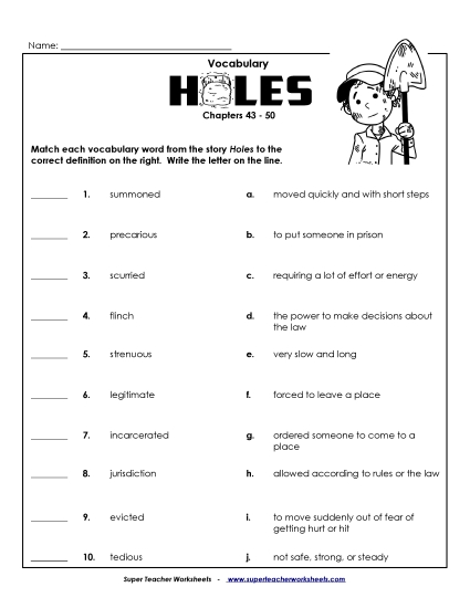 Vocab for Chapters 43-50