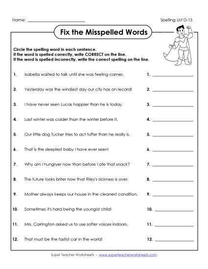 Fix the Misspelled Word (D-15)