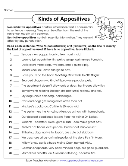 Identifying Kinds of Appositives