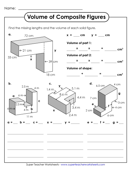 Volume of Composite Figures (Advanced)
