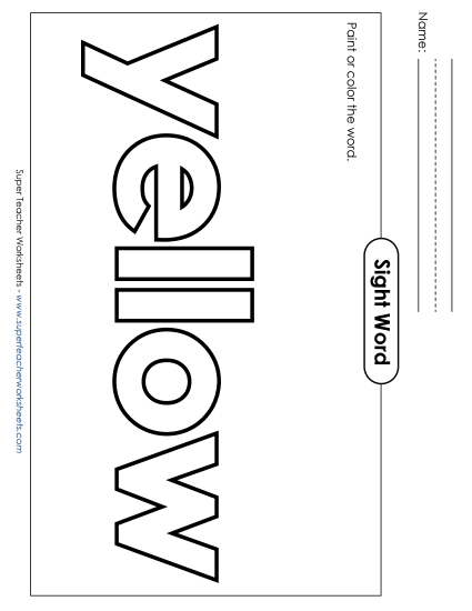 Paint or Color: Yellow