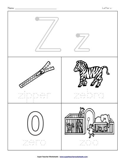 Words that Start with Z z