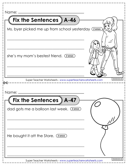Fix the Sentences A-46 through A-50