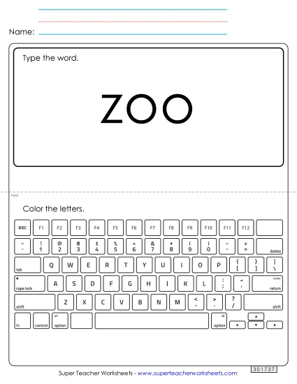 Type the Word: Zoo