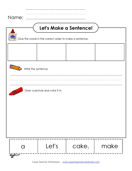 Build-a-Sentence: Let\'s Make a Cake