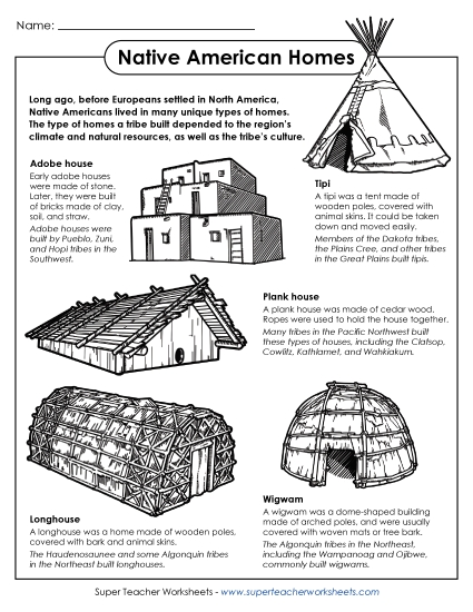 Native American Homes