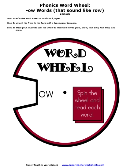 -ow Word Wheel #1