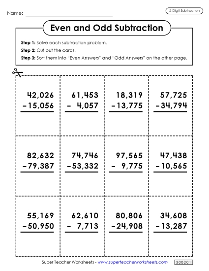 Even and Odd Subtraction Sort