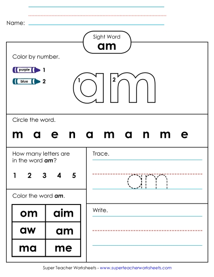 Am (Sight Word)