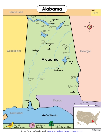 Map of Alabama