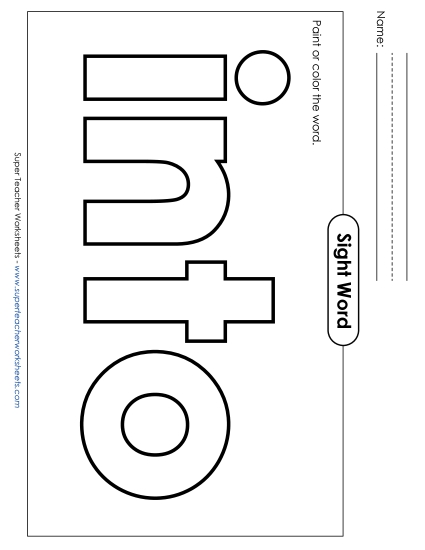 Paint or Color: Into