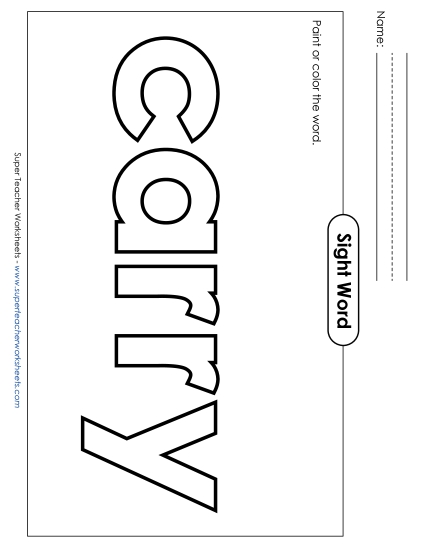 Paint or Color: Carry