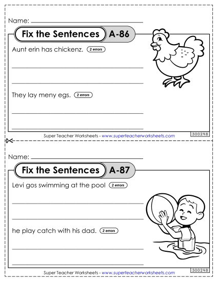 Fix the Sentences A-86 through A-90