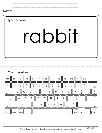 Type the Word: Rabbit