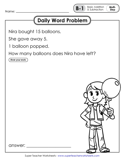 Daily Word Problems<br>B-1 through B-5