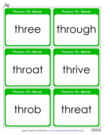 Flash Cards (Thr- Words)