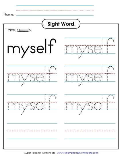 Trace the Word: Myself