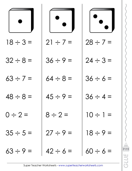 Division Fluency Dice