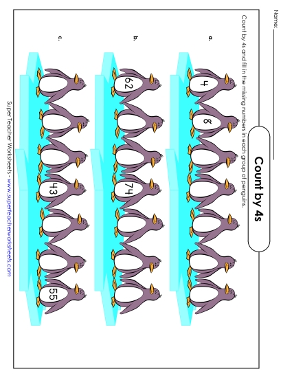Penguins: Count by 4s