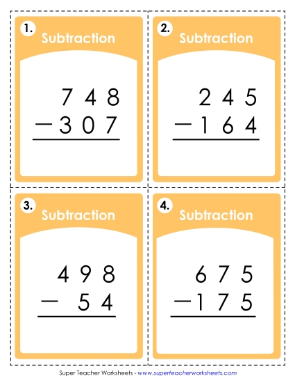 Subtraction: 3-Digit