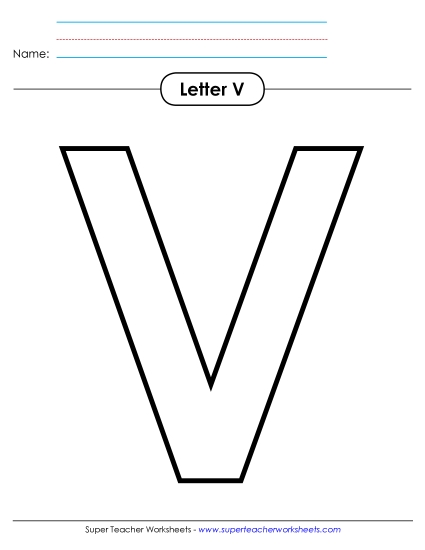 Outline - Uppercase V