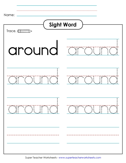 Trace the Word: Around