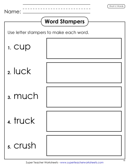 Letter Stampers (Short U)