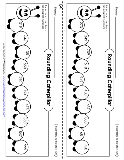 Rounding Caterpillars (Nearest Hundred)