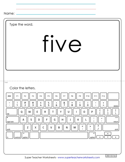 Type the Word: Five