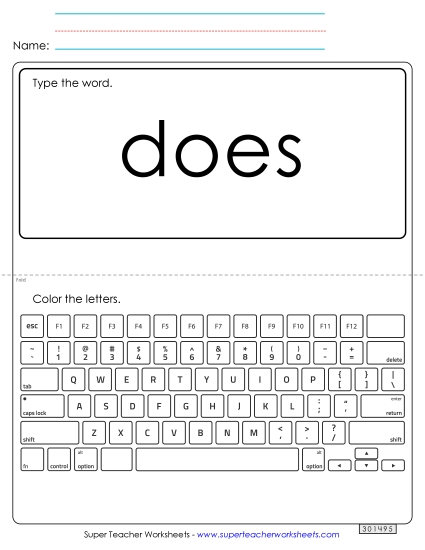 Type the Word: Does
