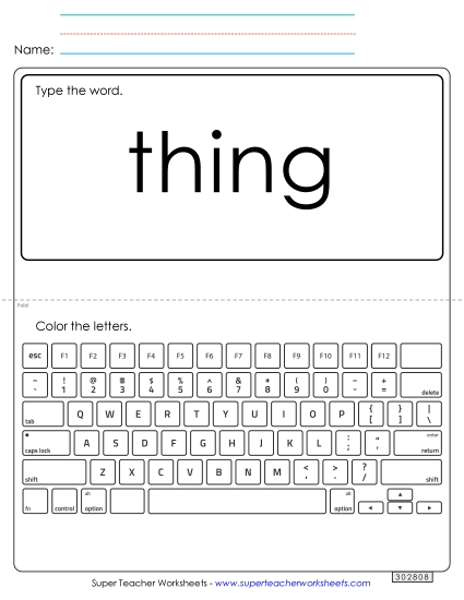 Type the Word: Thing