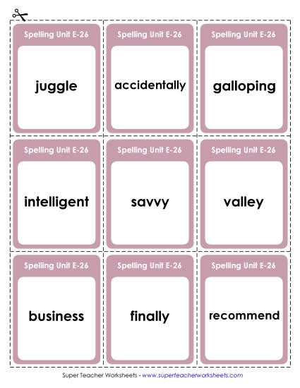 Flashcards (E-26)
