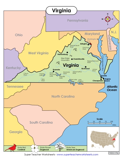 Map of Virginia