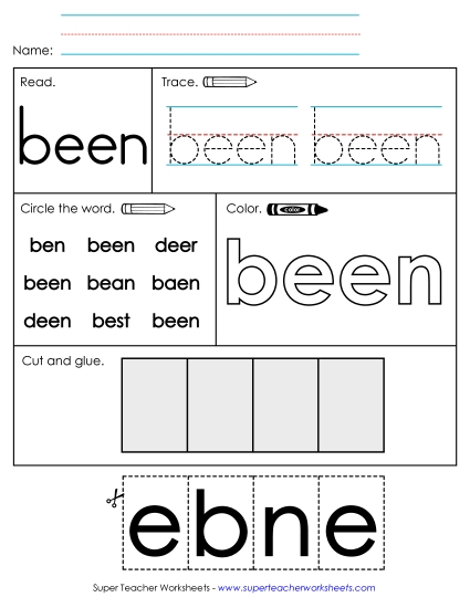 Worksheet 2: Been
