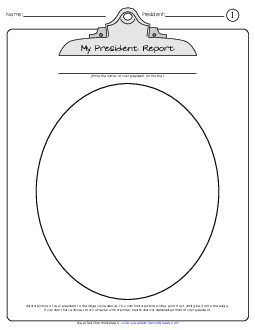 U.S. President Research Report 3rd Grade Social Studies Worksheet