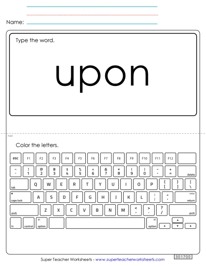 Type the Word: Upon