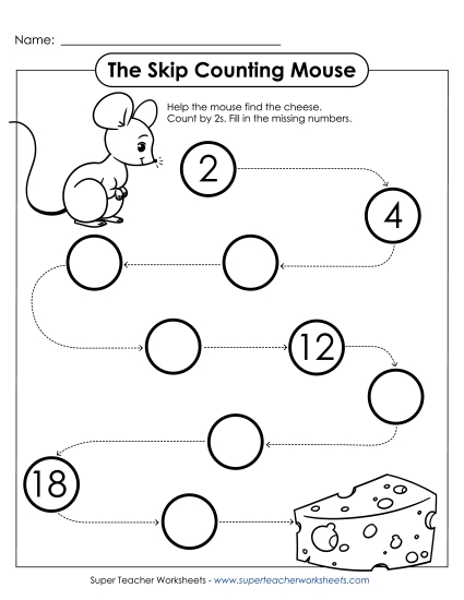 Skip Counting Free Printable Worksheet Skip Counting Free Printable Worksheet