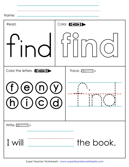 Worksheet 1: Find