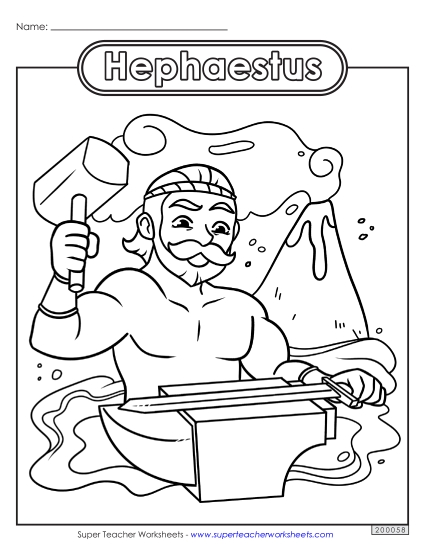 Coloring Page: Hephaestus