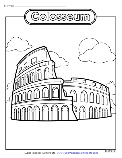 Colosseum Coloring Page