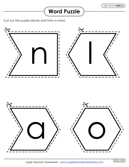 Word Puzzle: Balloon