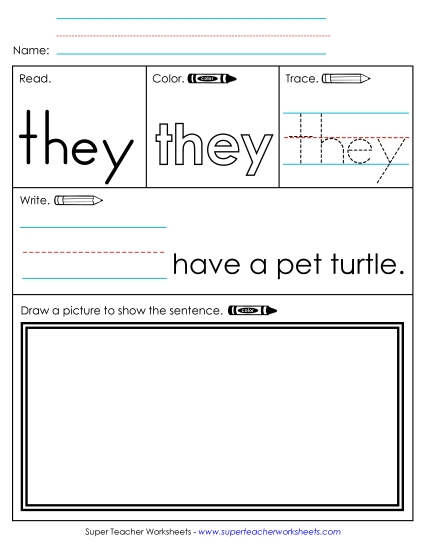 Worksheet 3: They