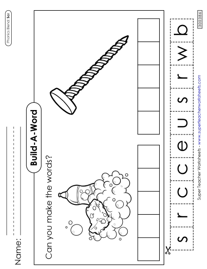 Build-A-Word: Scrub and Screw