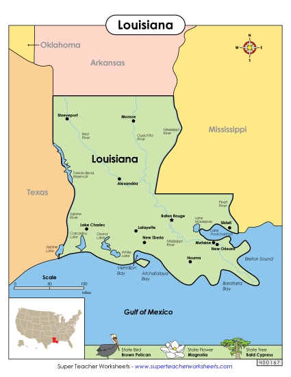 Map of Louisiana